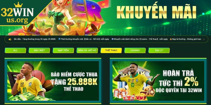 Khuyến mãi đặc biệt cho sảnh thể thao dành cho mọi tín đồ