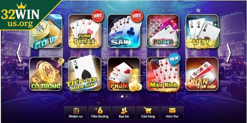 Điểm nổi bật giúp game bài đổi thưởng 32Win chinh phục game thủ